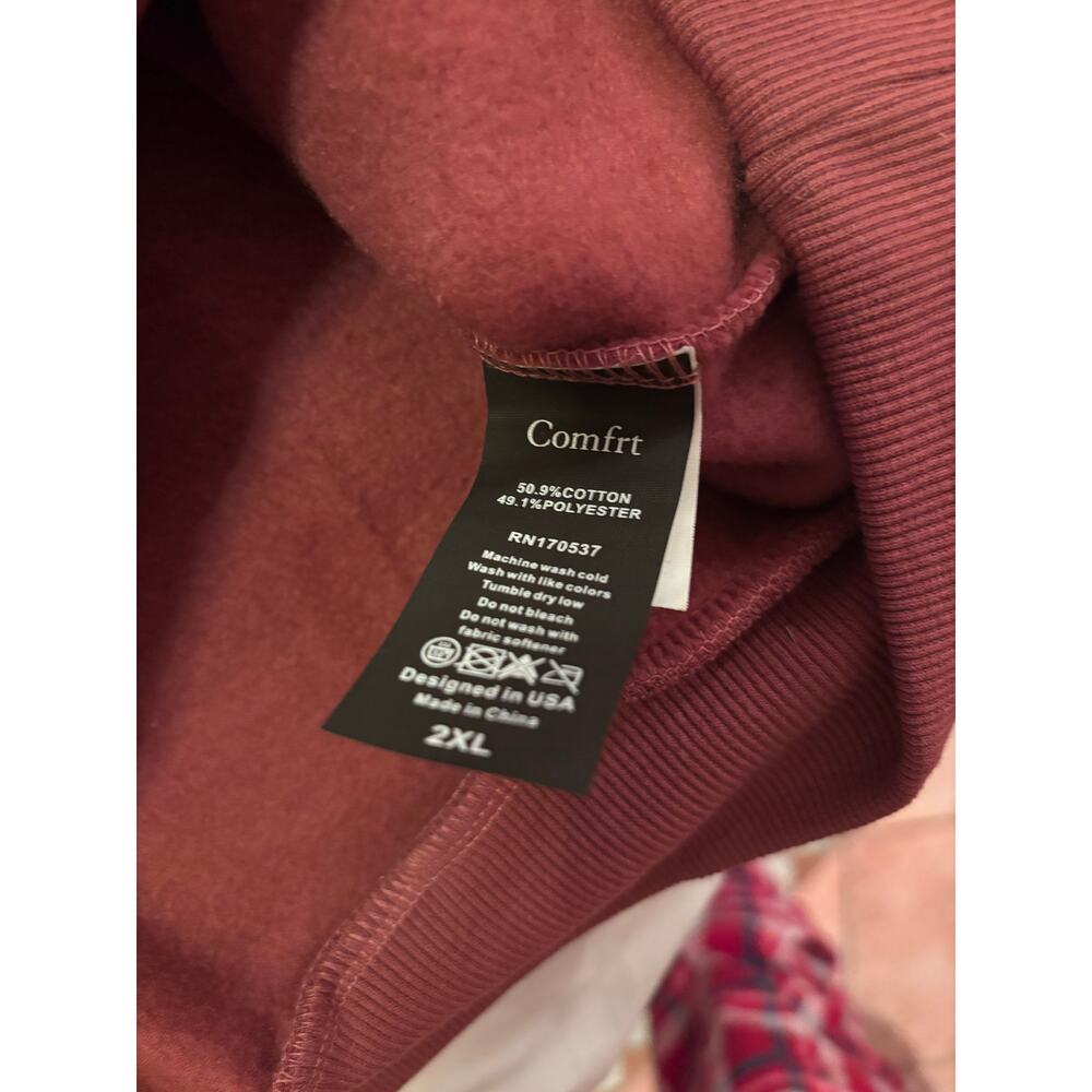Comfrt Oversized Hoodie 2xl Mauve/Rose Ultra Soft - image 3